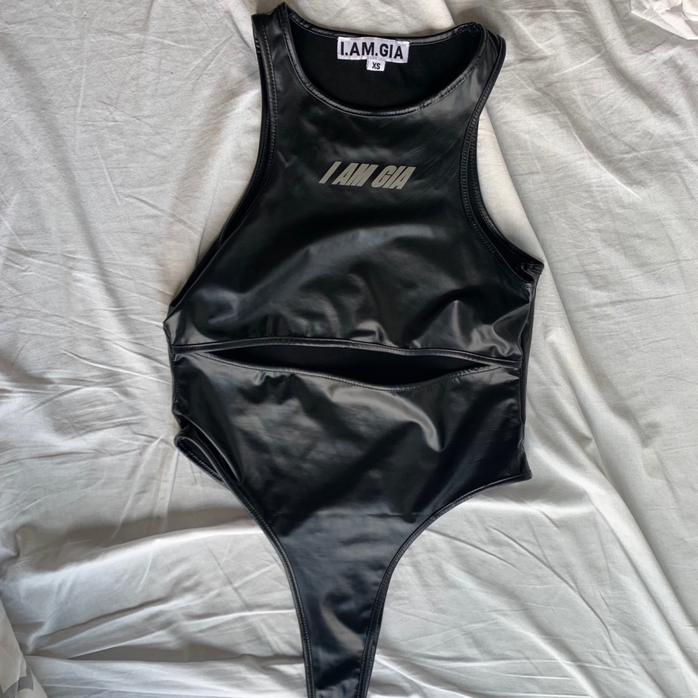 I AM GIA faux leather bodysuit